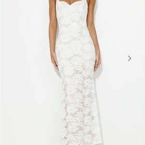 Elegant White Lace Dress